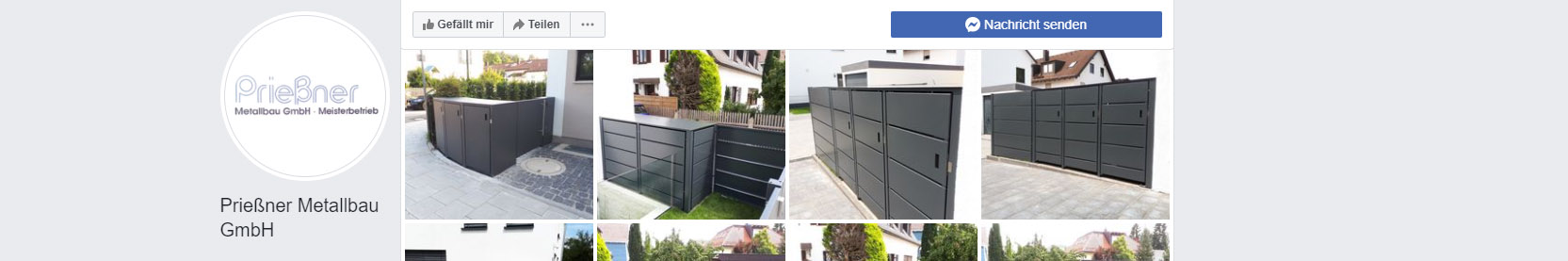Prießner Metallbau Facebook Page Screenshot